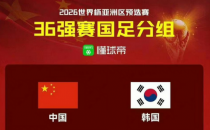世预赛反转 中国与韩国分在同一小组