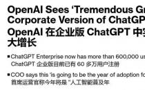 ​OpenAI企业版ChatGPT用户规模突破60万 增长率达到300%